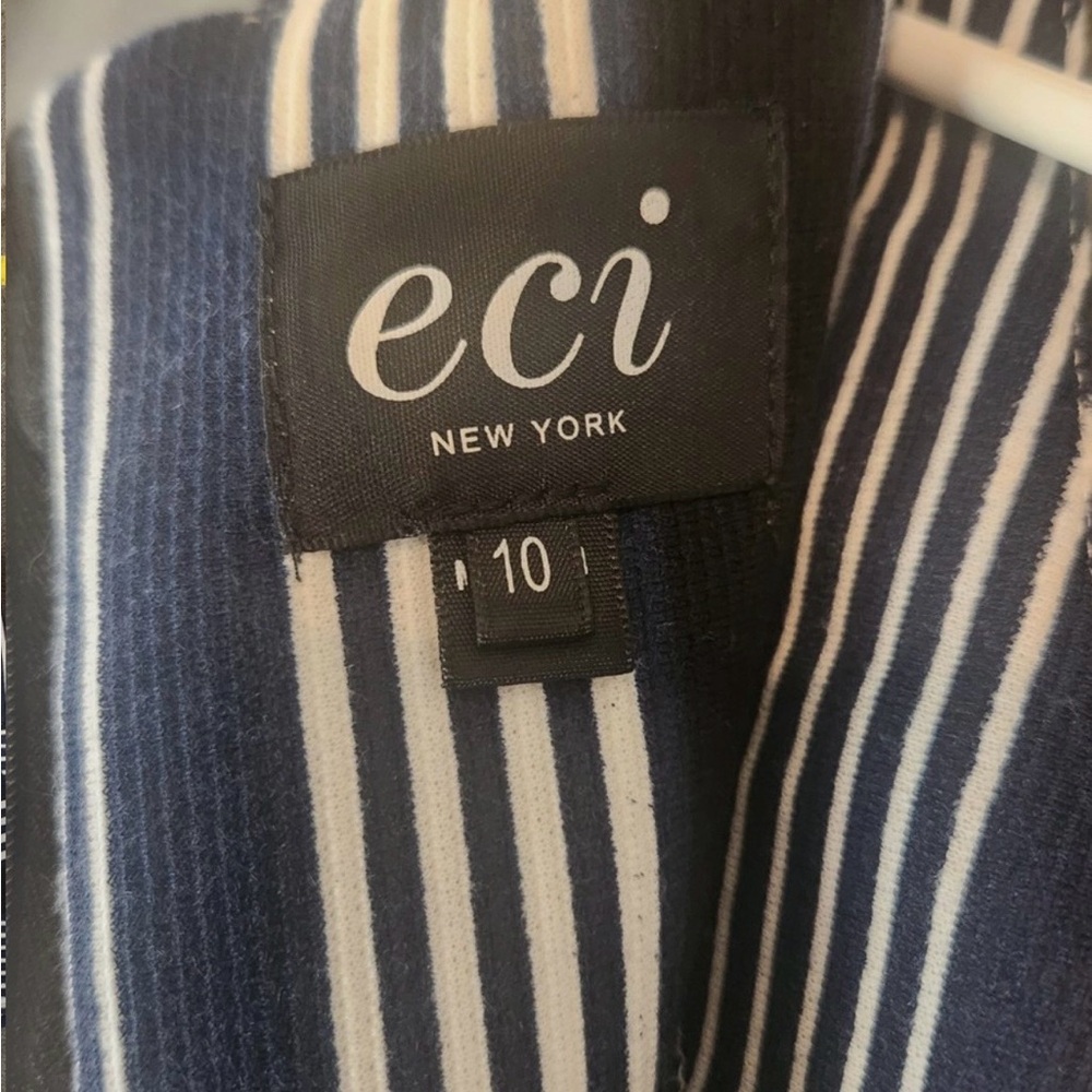 ECI Navy and White Striped Dress - Picture 7 of 8